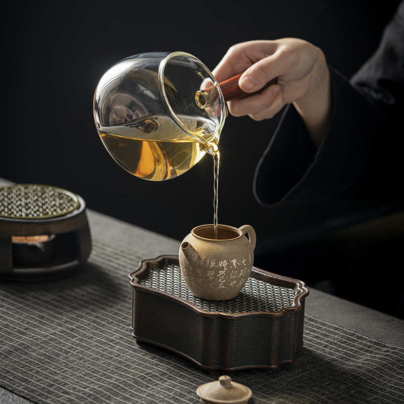 茶炉茶炉热茶温明温茶器覆古提香炉加热底座橘子器火烤煮蜡烛