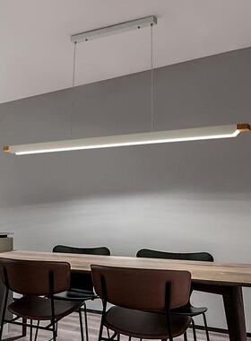 实木铁艺办公室吊灯简约北欧餐厅吧台led创意长条餐桌茶室吊灯
