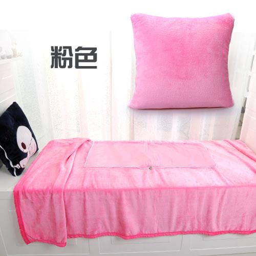 正品卡通珊瑚绒毯抱枕盖被子两用睡办公室午单人毯毯加厚毛绒靠垫