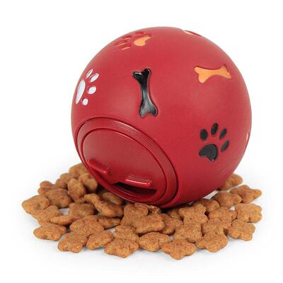 Dog Toy Rubber Ball Chew Dispenser Leakage Food Play Ball In