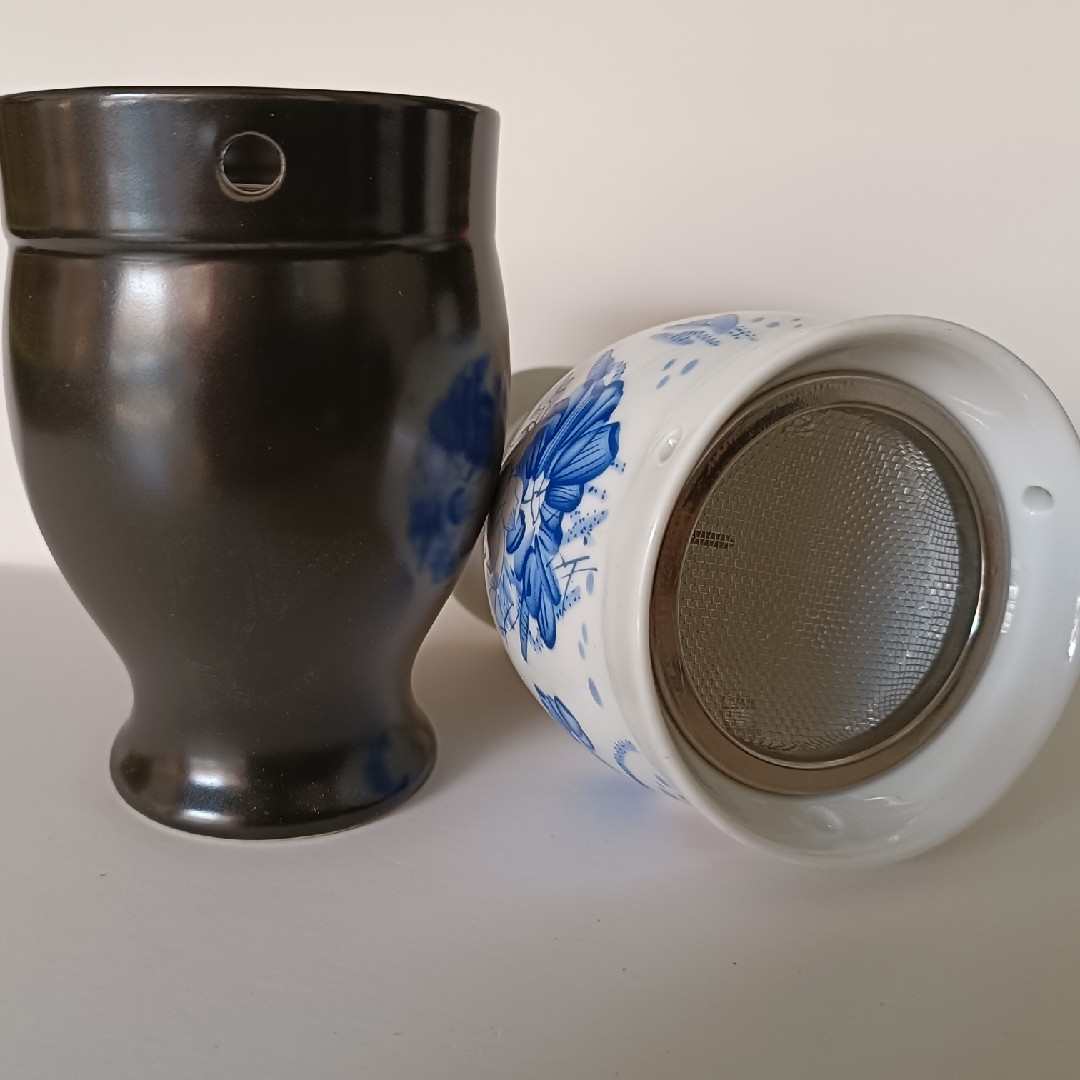 艾佳缘 双层陶瓷艾灸罐 防掉灰防烫带防护网刮痧杯美容艾灸罐一体