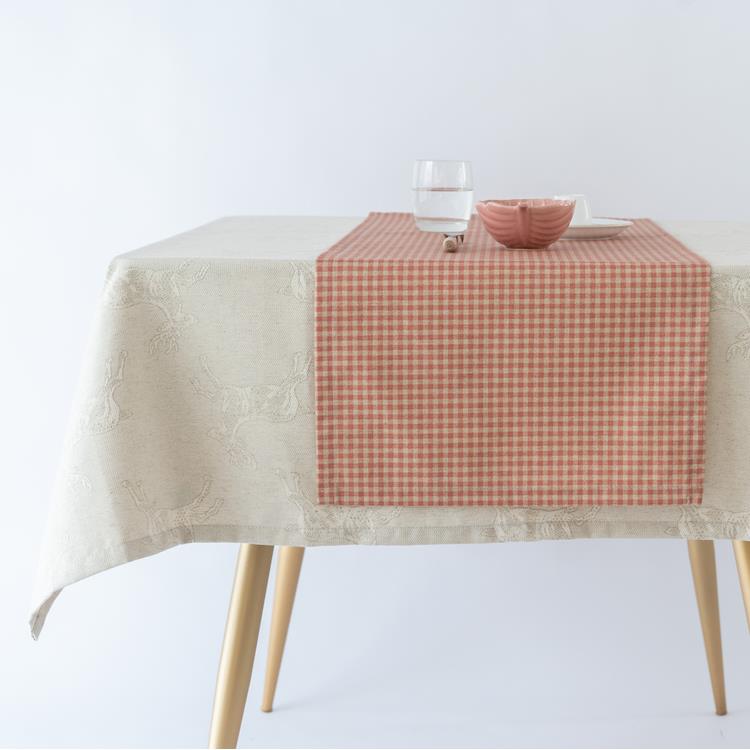 正品GIRONES水防防油现代复格古经典粉色边柜餐子桌茶几桌旗床旗
