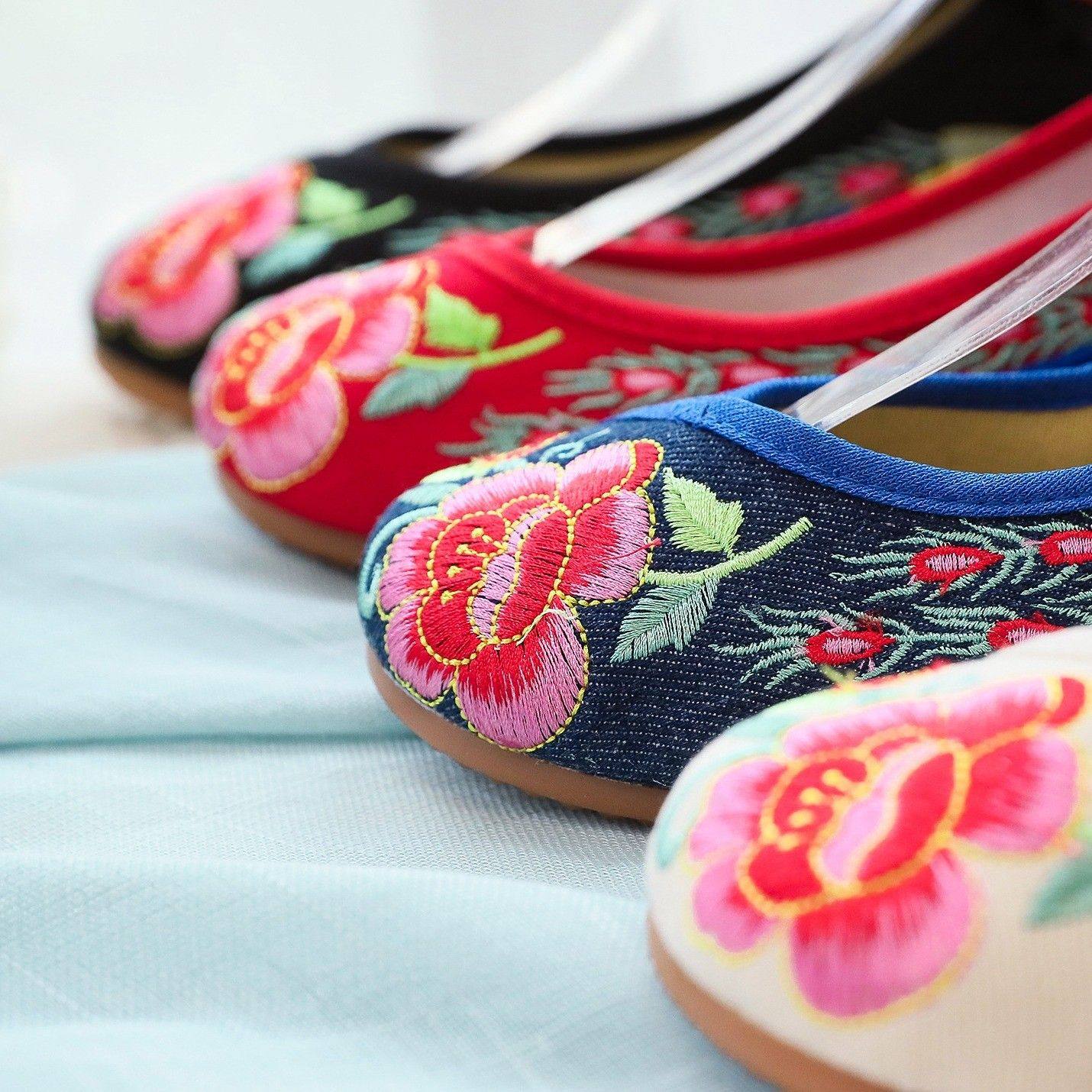 不要鞋盒 货 民族风低跟鞋高跟鞋旅游鞋绣花布鞋女鞋,女鞋,帆布鞋,淘宝优惠券,粉丝福利购,淘宝优惠卷