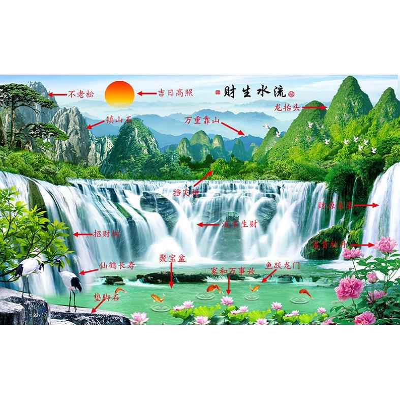 定做玻璃贴膜墙贴纸衣柜贴膜风水玄关背景玻璃移门贴流水生财p72