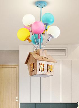 头木子屋屋子6头和8幼儿园卧室灯具63444儿童房吸顶家房飞居吊灯
