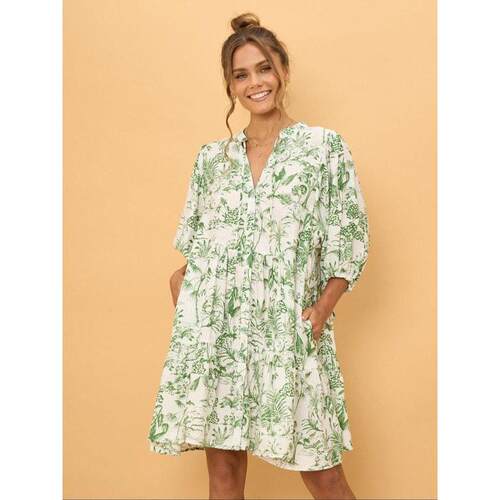 J 22616 Floral midi dress 碎花 V 领连衣裙跨境速卖通亚马