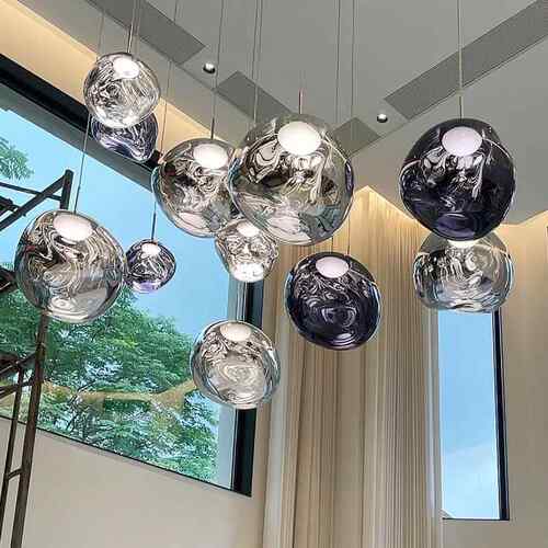 熔岩吊灯设计师复式楼loft楼梯灯别墅跃层客厅挑空餐厅吧台吊灯