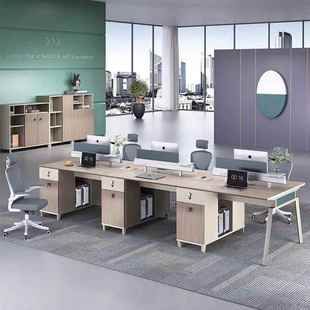 简约现代卡职办公桌两风人四人位A2401系屏工位员工员位办公室家