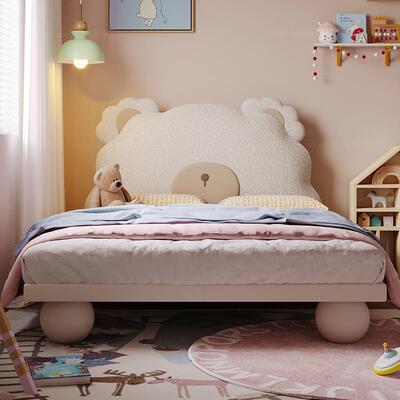 BBM530儿童床女孩轻奢布床现代简约男童床小户型床男生网红床实木