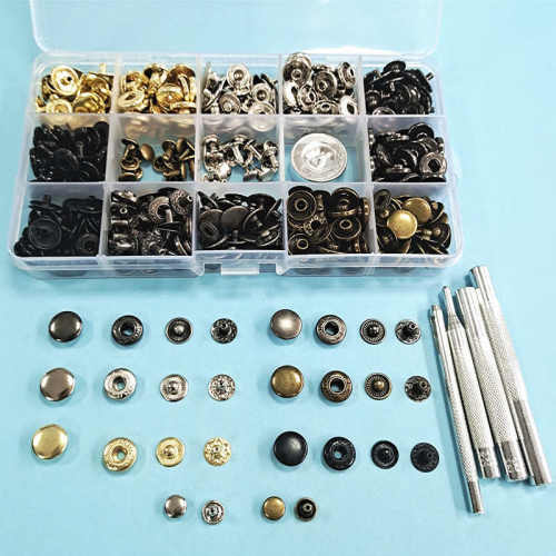 140套四合扣+铆钉含工具组合套装金属纽扣工具包 供