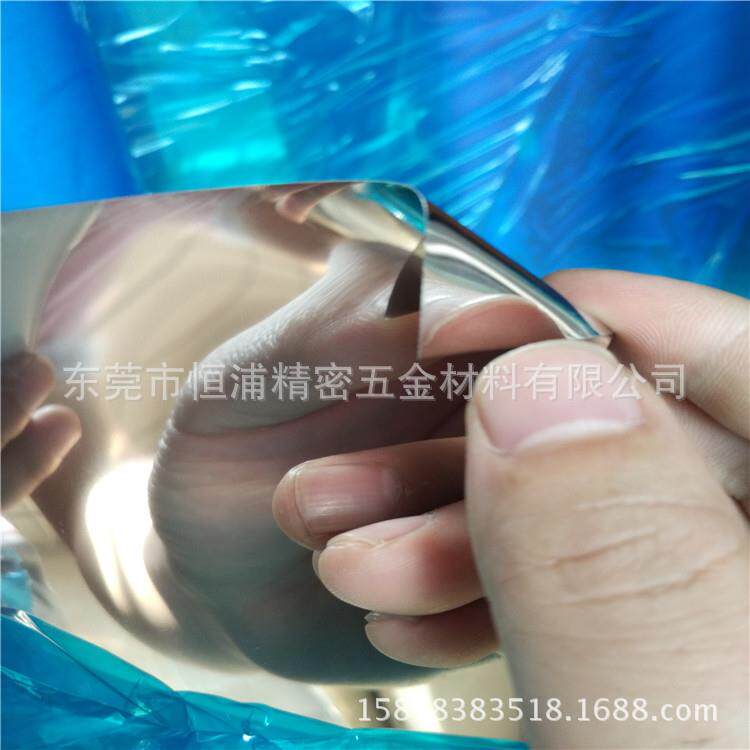 SUS304H精磨 12K镜面薄钢片 标牌用 镜面贴膜薄钢板 0.1mm