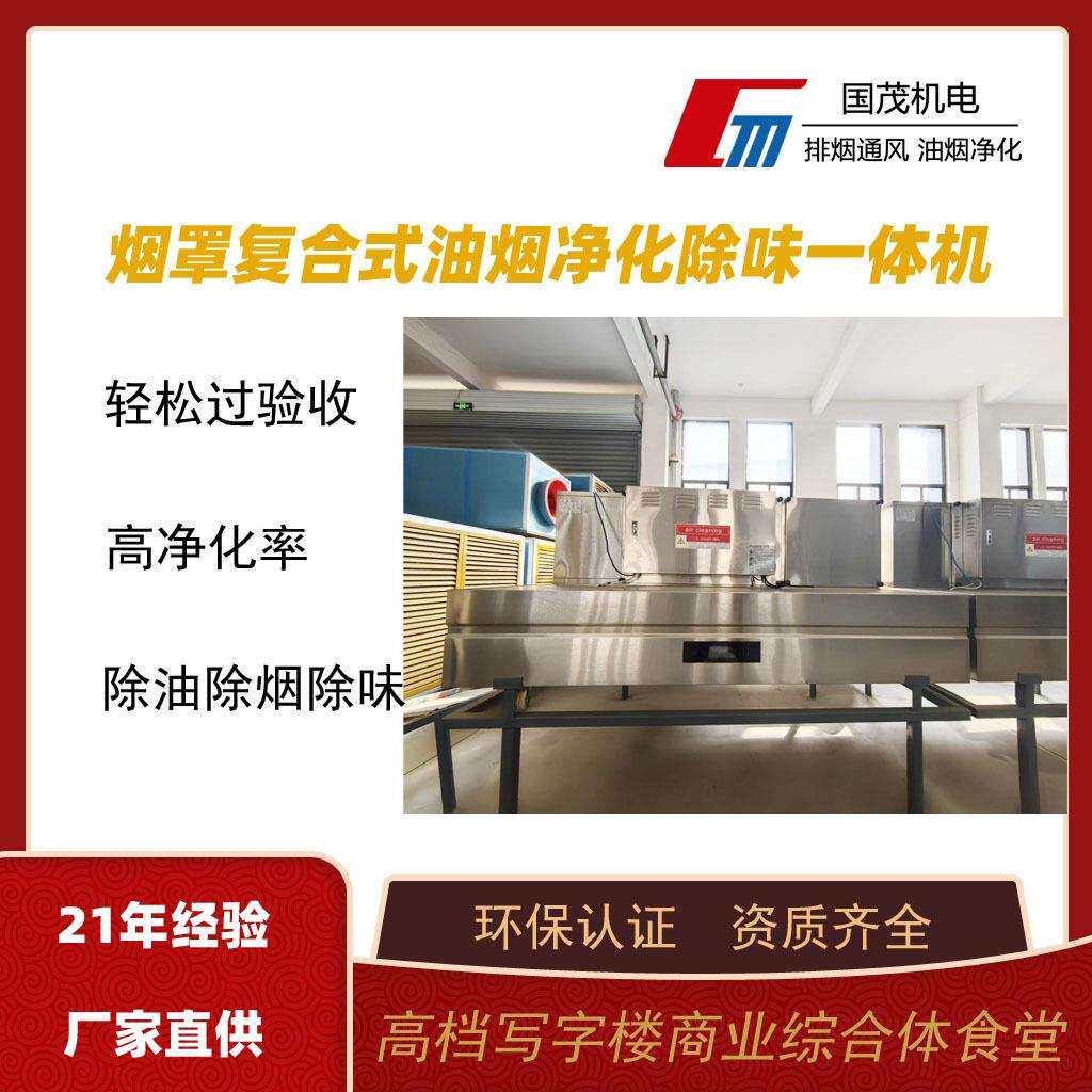 商用烟罩油烟净化一体机餐饮厨房低空不锈钢排烟罩效率高净化器