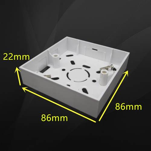 嘉和超薄明装底盒线盒底合86型底盒明装薄型线盒86*86*20白色底盒