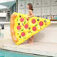 新款 充气披萨浮排pvc成人水上躺椅娱乐浮床大号坐骑折叠泳圈浮标