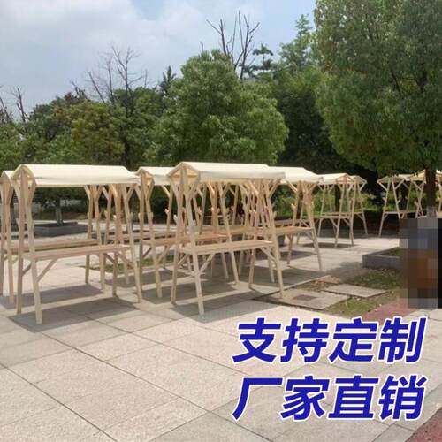 实木商场小吃车户外夜市折叠摆摊架定制展示架活动布艺集市摊位