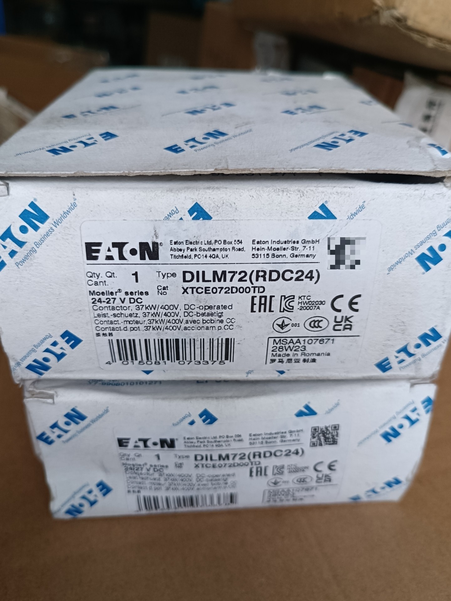 全新伊顿穆勒接触器