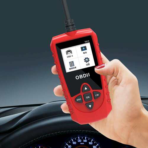 V314汽车故障诊断仪OBD2发动机检测工具故障灯清除读码卡电瓶检测
