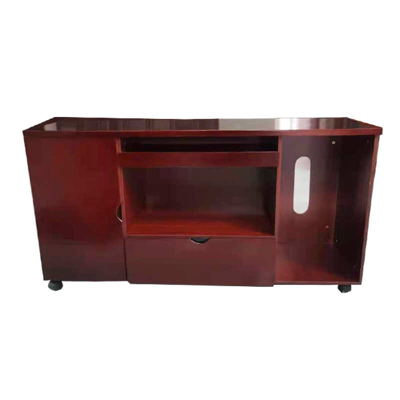 办公室锁桌办公桌实木落地式台大班柜子老板落地 批发柜带推拉