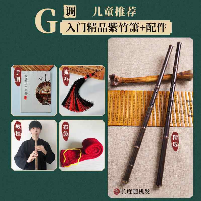 高档楚 紫竹箫零基础八成人初学专业高档吟精制一节洞族箫孔EFG民