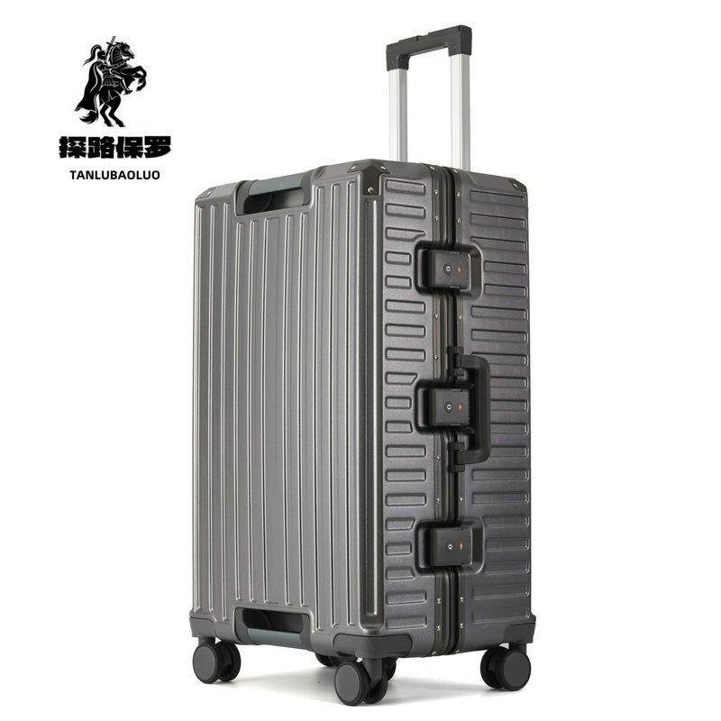 正品探拉3夫&middot;劳伦马球品牌/7开 旅行箱镁铝合路箱PC拉杆箱高档密