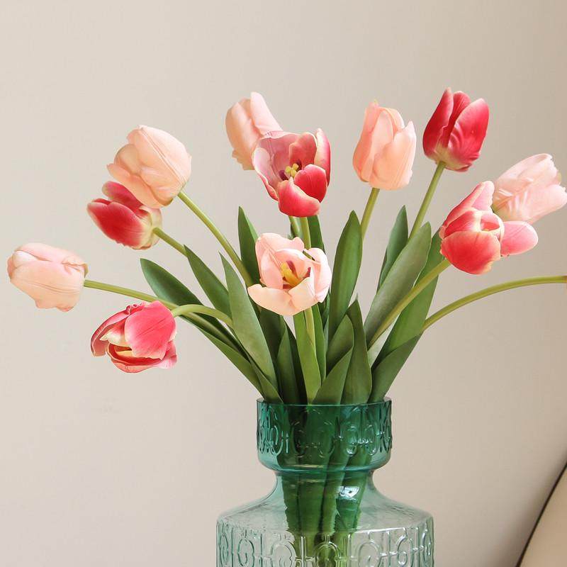 郁金香花假花摆设花艺摆件客厅餐桌装饰品花束塑料花绢花干花,鲜花速递/花卉仿真/绿植园艺,仿真绿植,淘宝优惠券,粉丝福利购,淘宝优惠卷