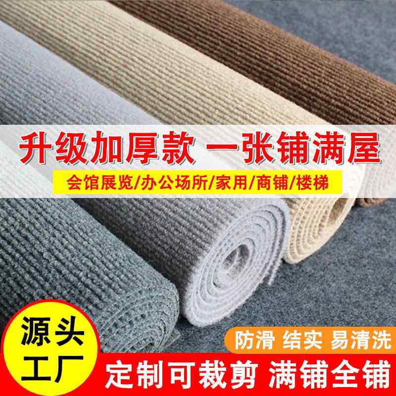 客厅卧室耐脏易打理条纹地毯约5mm展会商场酒店满铺加厚条纹地毯