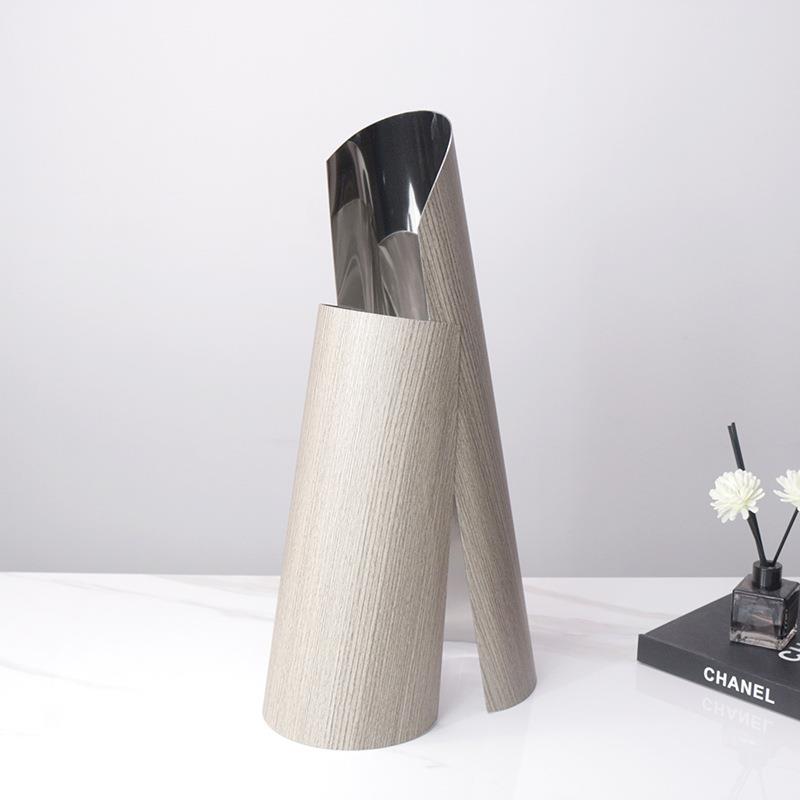 现代简约不锈钢干花花插花器摆件 样板房餐桌客厅软装饰品