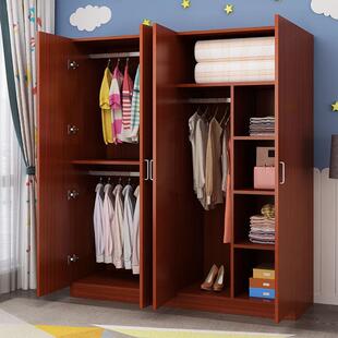 实木质简易儿童收纳简约现代大衣橱经济型卧室成人组装宿舍办公室