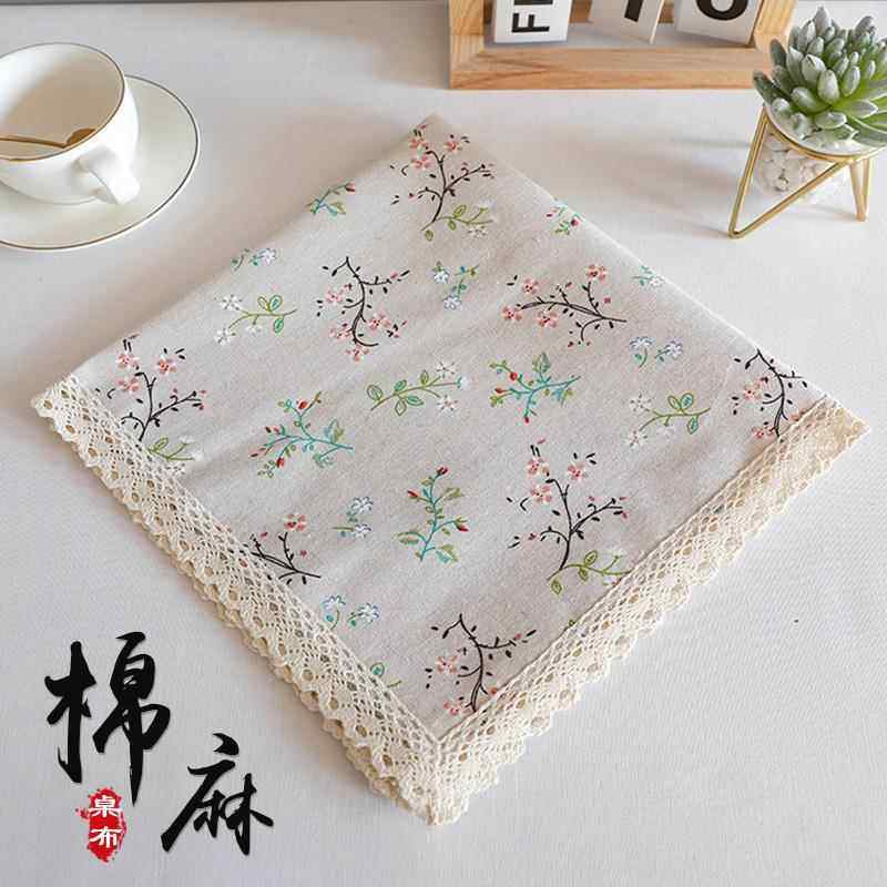 棉麻印表机防尘罩床头柜盖布电脑小方巾冰箱万能盖巾键盘防尘盖布,居家布艺,桌布,淘宝优惠券,粉丝福利购,淘宝优惠卷