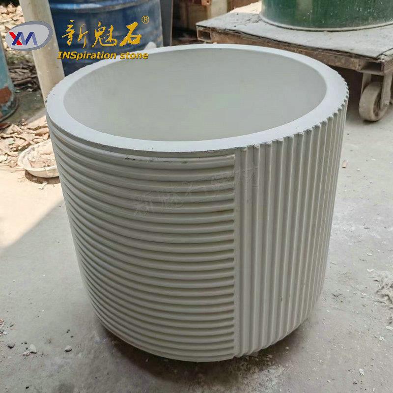 户外商场餐厅门口高强度混凝土花箱花盆绿化工程大型水泥花钵花池