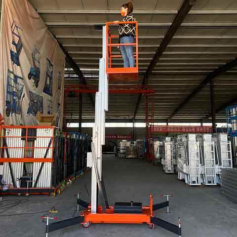 电动液压升降平台8米10米移动式高空作业铝合金升降机载人