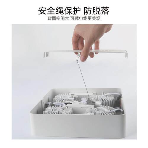 明装四头方形射灯超薄防眩客厅卧室吸顶格栅灯COB方盒无主灯LED
