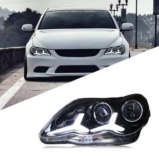 全LED大灯飞机款 老锐志大灯总成改装 日行灯流光转向灯大灯 09款