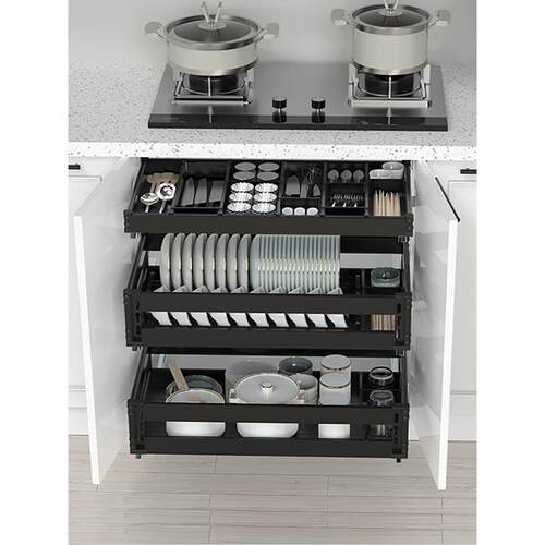 浅拉篮350深300浅碗蓝800碗碟拉篮工具栏700橱柜拉篮非标定制碗篮