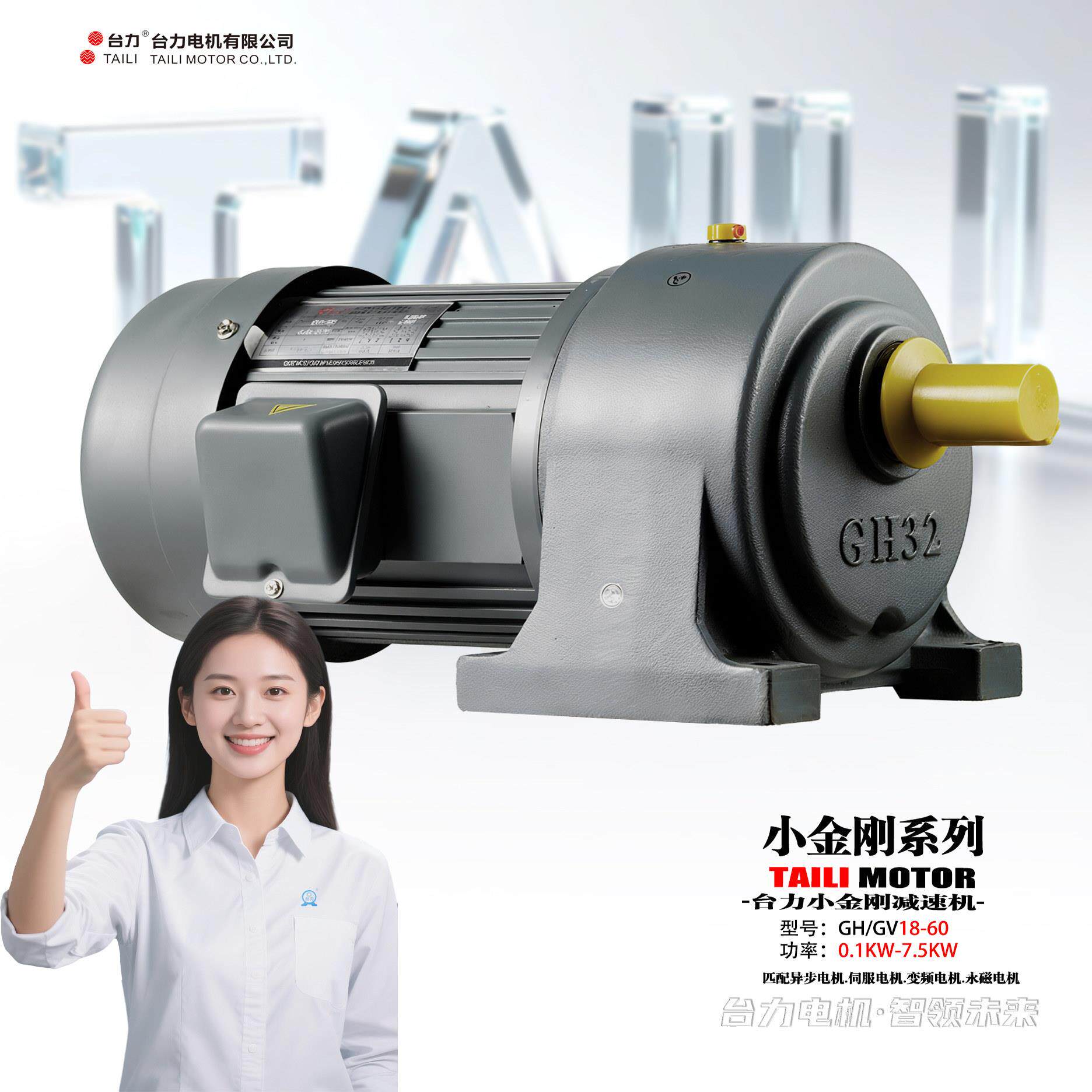 台力GH/GV齿轮减速电机变频调速马达硬齿面减速器200W/750W/7500W