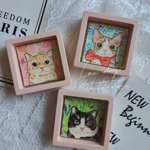 手绘水彩可爱风宠物来图定制画像头像动物肖像猫咪画像狗狗画像