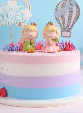 直销新款创意艾伦王子公主蛋糕装饰摆件汽车中控台跨境爆款节日礼