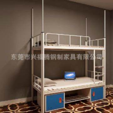 厂家供应员工床宿柜舍双型材铁床学生层公寓床高低带子双层宿舍上