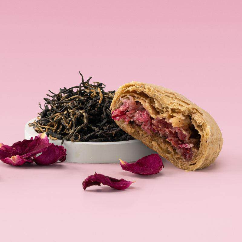 上山喝茶 滇红茶味鲜花饼 云南特产伴手礼 中秋月饼 茶叶茶食糕点
