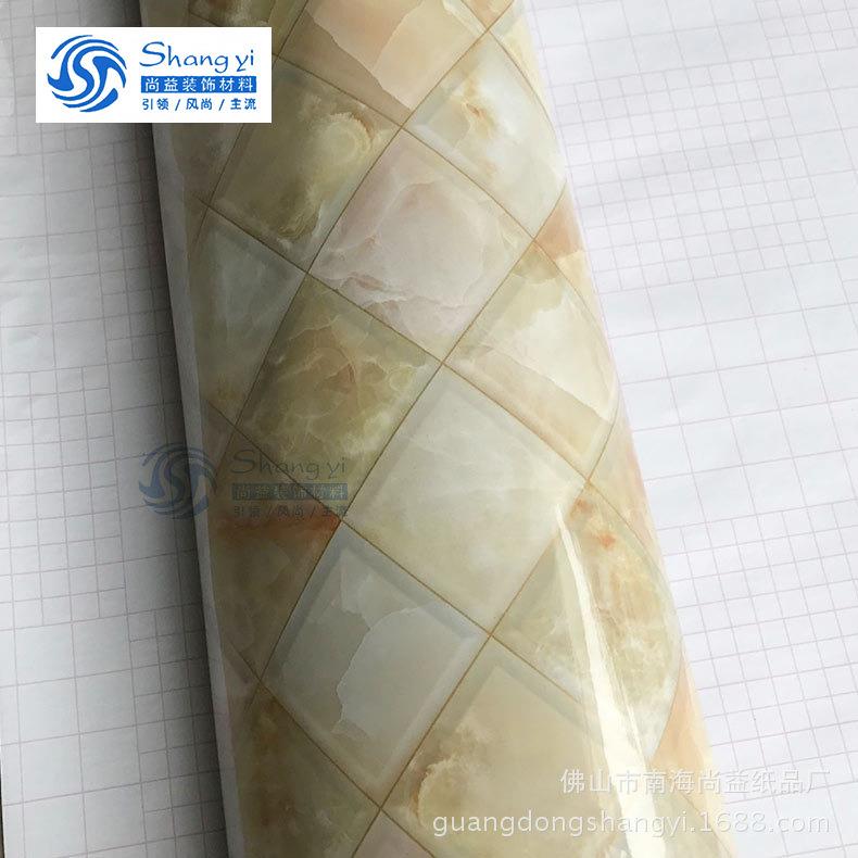 晶钢门贴膜PVC移门贴膜仿瓷砖家居橱柜门自粘贴膜直销