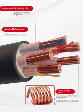 国标YJV铜芯电缆线2 3 4 5芯10 16 25 35平方三相四线户外线