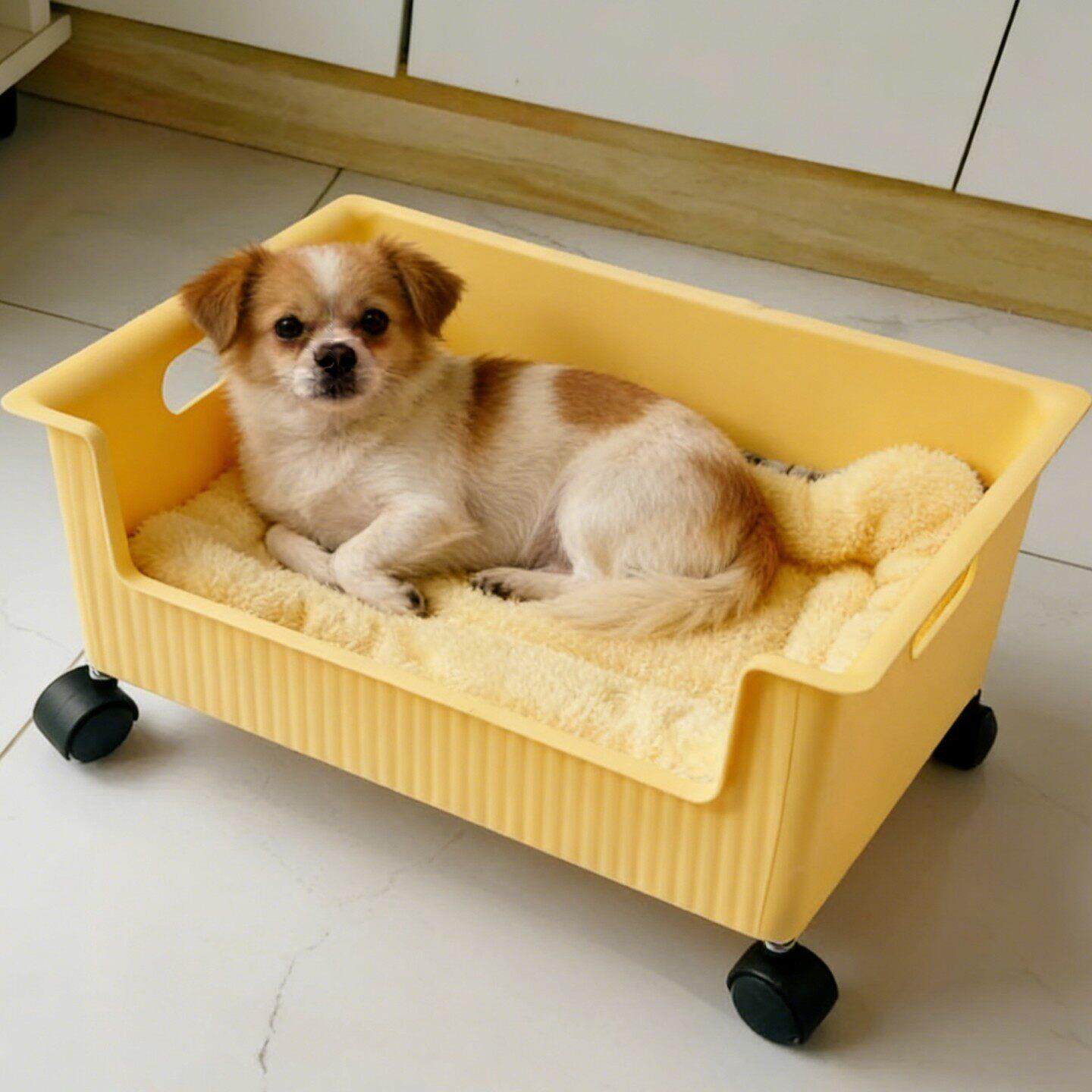 简易狗窝带滑轮四季通用小型犬宠物窝猫窝狗床沙发宠物床睡觉用品