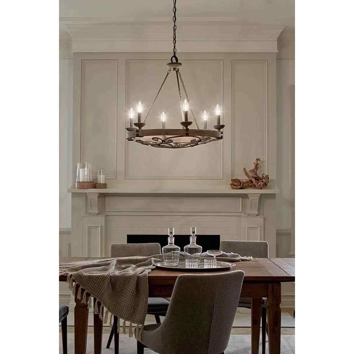 美式复古工业风木艺车轮吊灯客厅灯餐厅灯饰设计师民宿别墅灯具