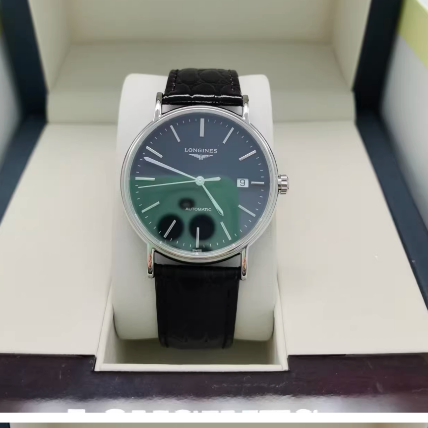 新款98新 浪琴瑰丽系列L4.921.4.52.2钢皮自动机械腕表男表38.5MM