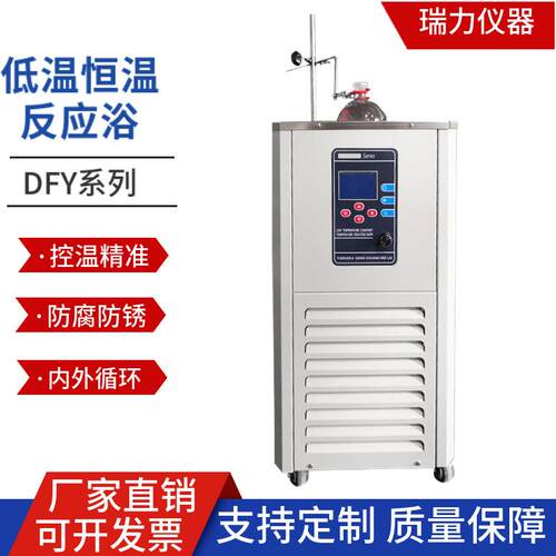 瑞力现货低温恒温反应浴槽DFY-5L实验室内外循环加热搅拌制冷泵