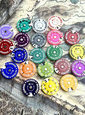 桌游计数器 wounds tracker 25mm0-9