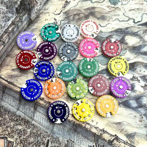 桌游计数器 wounds tracker 25mm0-9