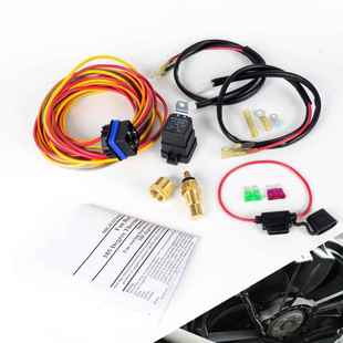 汽车继电器线束套件185开165关12V40A双电动冷却风扇恒温器线束