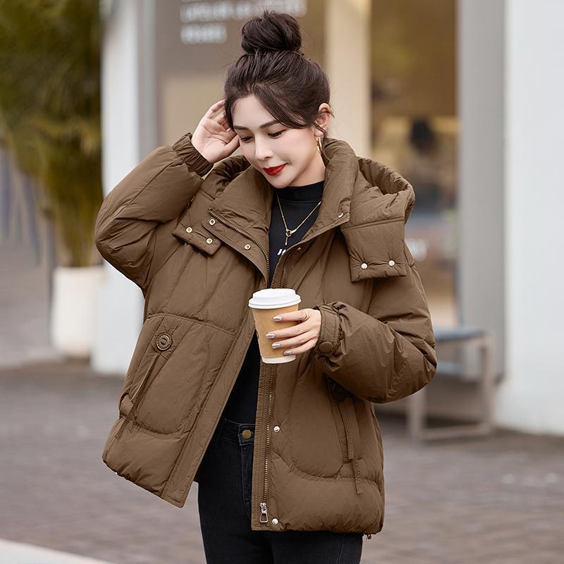 ZQI8803羽绒服女短款新款冬季小个子端洋气外系宽松保韩暖白高鸭