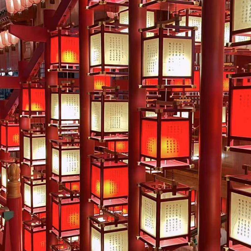 中式仿古笼实木灯古风饰ANJ中国风复古宫灯走廊酒店装景区木宫艺